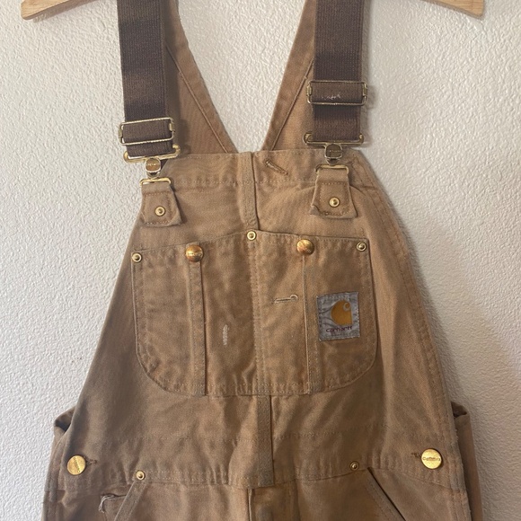 Vintage Carhartt Tan Duck Overalls - Picture 3 of 8